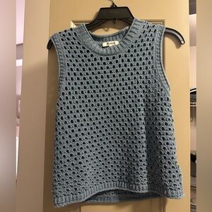Madewell Blue Sleeveless Knit Top